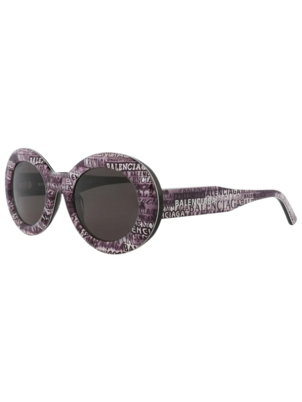 New Balenciaga Womens Round/Oval Black Black Grey Fashion Designer Sunglasses